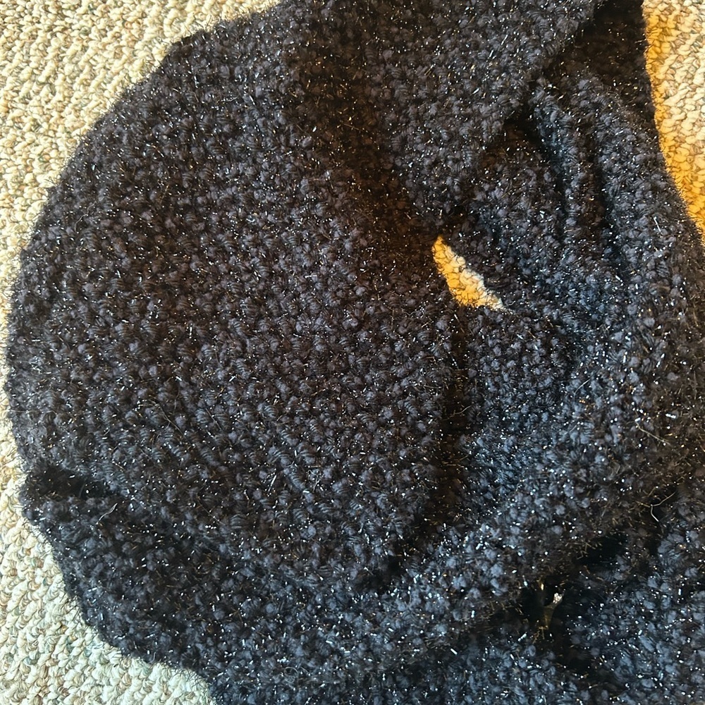 Cozy Black Knit Scarf